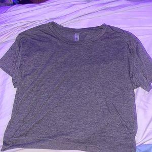 next level gray crop top